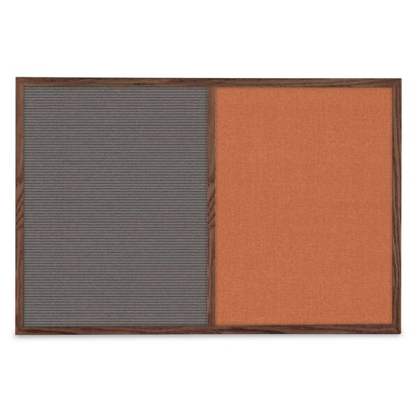 United Visual Products Slim Style Indoor Enclosed Corkboard, 36 UV504SC-BLACK-CLOUD - main